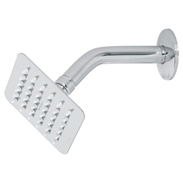 Regadera cuadrada 4 acero inox con brazo cromo Túbig 47734