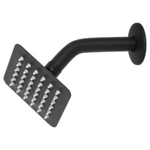 R-413M.jpg Regadera cuadrada 4 acero inox con brazo negro Túbig 47746