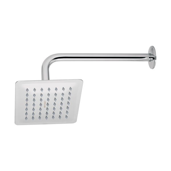 Regadera cuadrada 6 acero inox con brazo cromo Túbig 47736