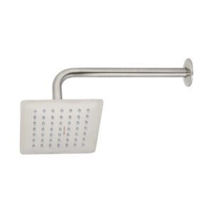 R-414N.jpg Regadera cuadrada 6 acero inox con brazo satín Túbig 47742