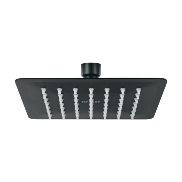 Regadera cuadrada 6 acero inox sin brazo negro Túbig 47749