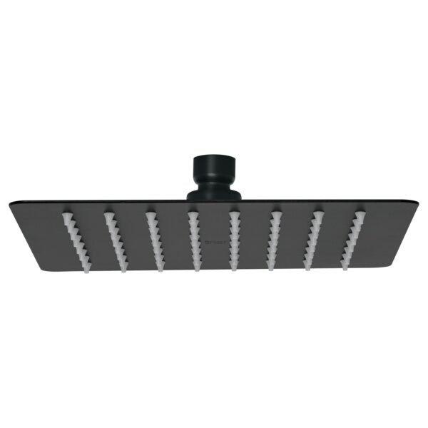 Regadera cuadrada 8 acero inox sin brazo negro Túbig 47751