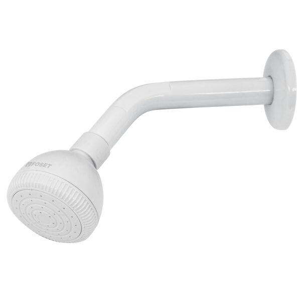 Regadera plástica redonda 2-1/2 blanca Foset Basic 49269