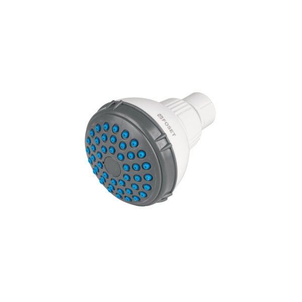 Regadera redonda de ABS 2-1/2 gris-blanca sin brazo Basic 48294