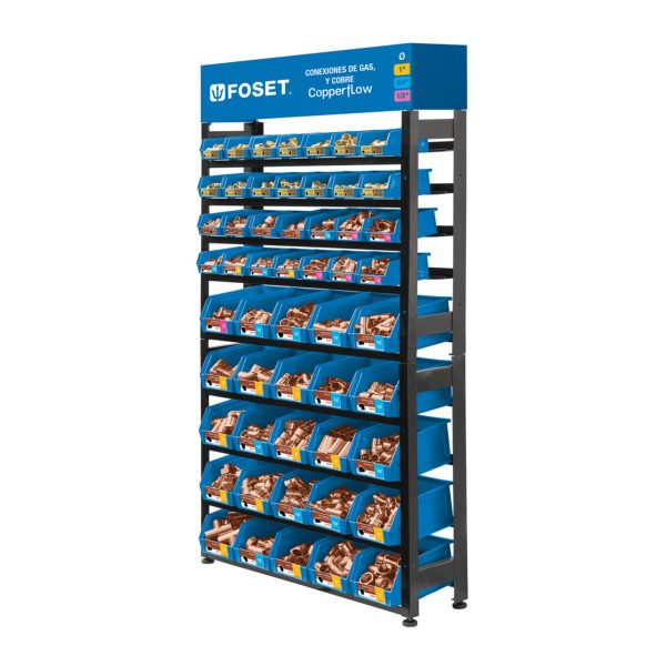 Rack con conexiones de cobre y gas Foset 55860