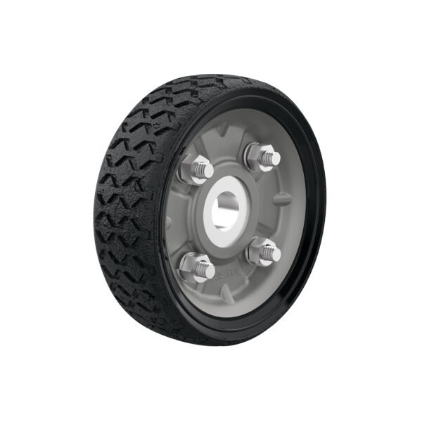 Rueda de hule sólido 4-1/2 para diablo un balero Pretul 45476