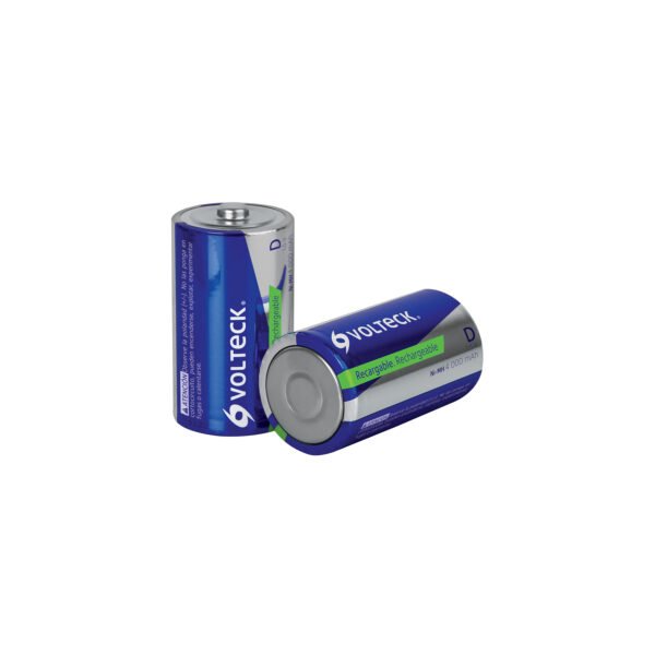 Blíster con 2 pilas recargables D larga duración 4000 mAh 47206