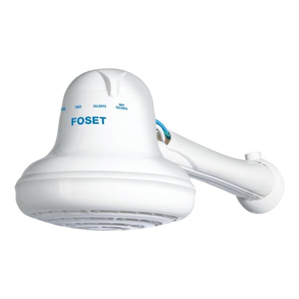 Regadera eléctrica 4 temperaturas 16.5cm blanca Foset 40237