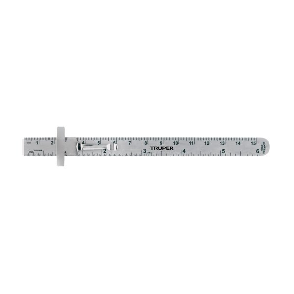 Regla 15 cm de acero inoxidable de bolsillo Truper 101810