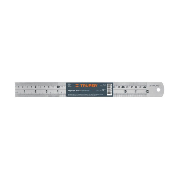 Regla 30 cm de acero inoxidable Truper 14387
