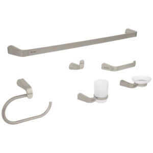 RIA-7000N.jpg Juego de 6 accesorios para baño acabado satín Riviera 45226