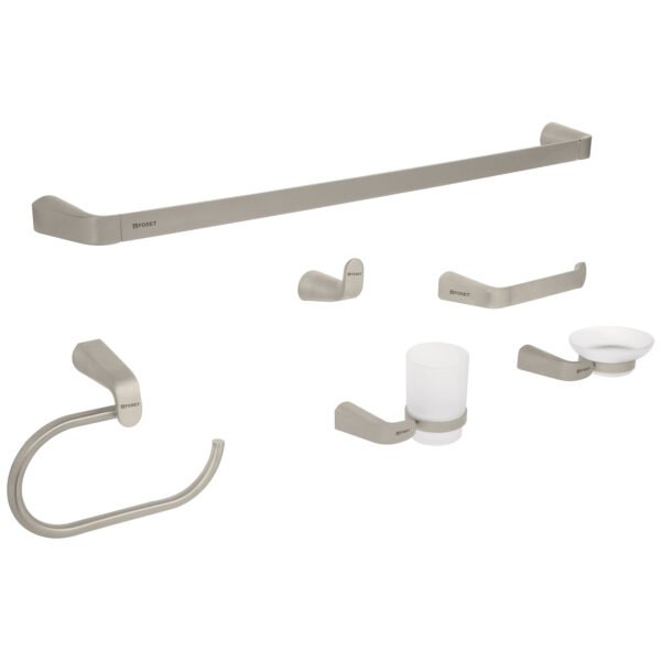 Juego de 6 accesorios para baño acabado satín Riviera 45226