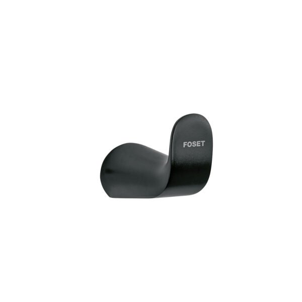 Gancho sencillo para toallas negro FOSET RIVIERA 44317