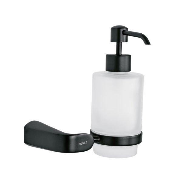 Dispensador de jabón a pared negro FOSET RIVIERA 44278