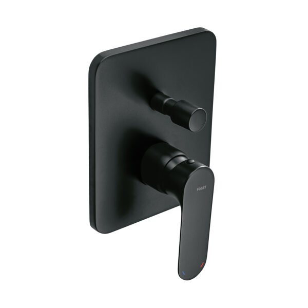 Monomando para regadera con desviador negro FOSET RIVIERA 44112