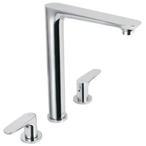 Mezcladora cuello alto para fregadero cromo FOSET RIVIERA 45192