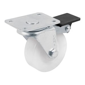 Rodaja de polietileno 2-1/2 placa giratoria con freno FIERO 48634