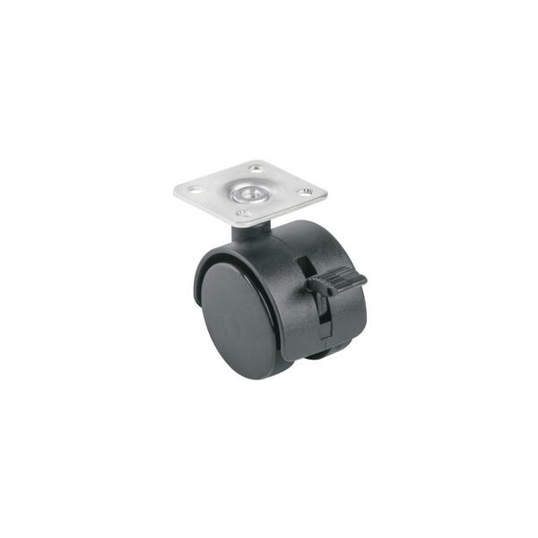 Rodaja tipo yoyo de 40 mm con placa con freno Fiero 44388