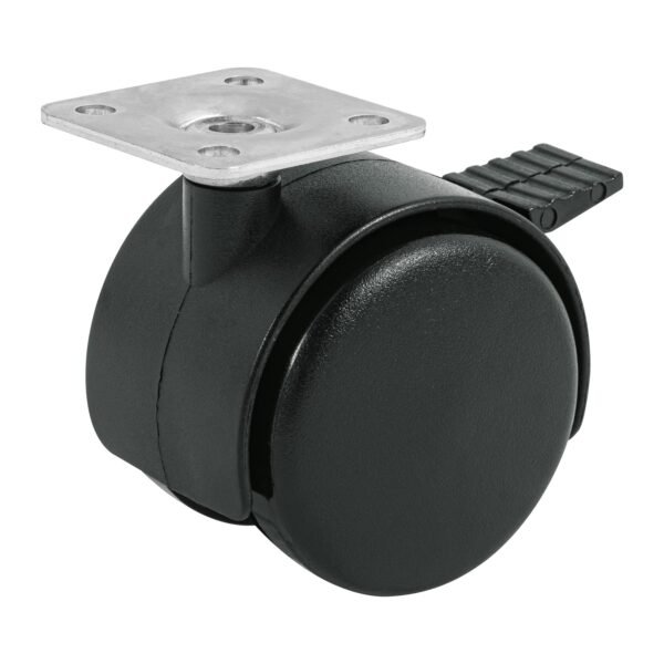Rodaja tipo yoyo de 50 mm con placa con freno Fiero 44389