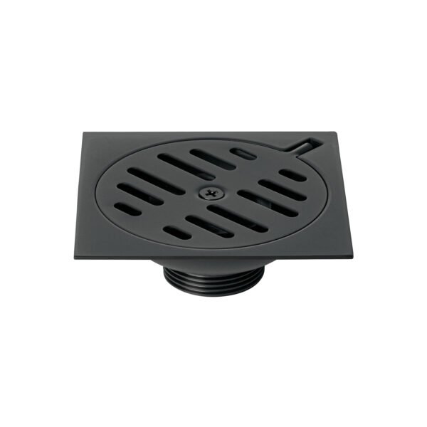 Resumidero cuadrado 6x6 metálico negro Foset Basic 49539