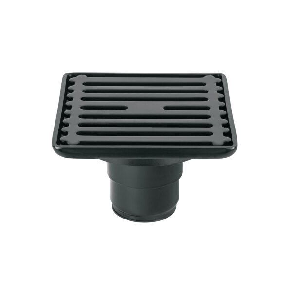 Resumidero cuadrado 4x 4 acero inoxidable negro Aqua 47650