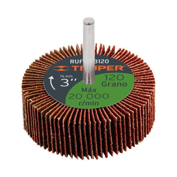 Rueda flap de 3 grano 120 Truper 13044