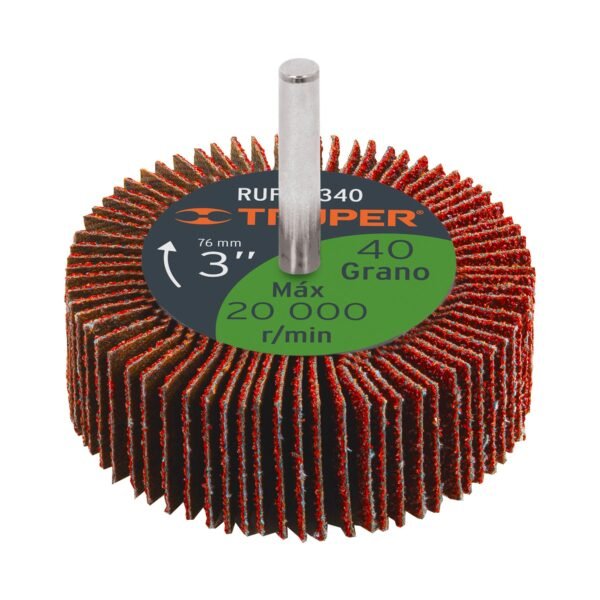 Rueda flap de 3 grano 40 Truper 13040