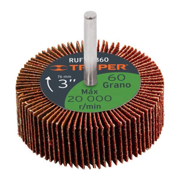 Rueda flap de 3 grano 60 Truper 13041