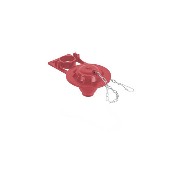 Sapo 2 para WC silicona rojo cadena inox Foset 49362