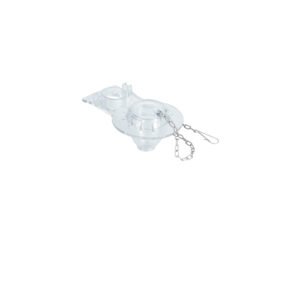 Sapo 2 para WC PVC trasparente cadena inox Foset 40089