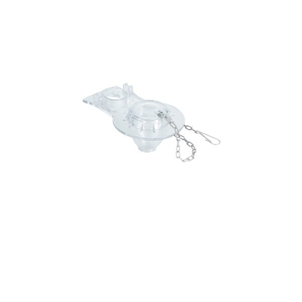 Sapo 2 para WC PVC trasparente cadena inox Foset 40089