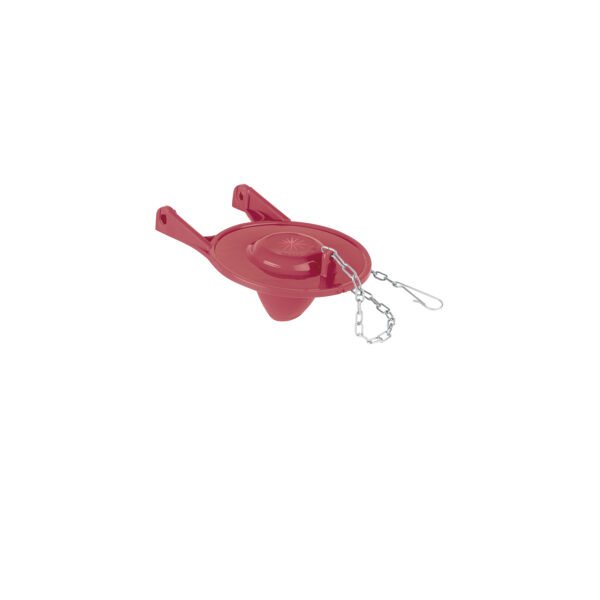 Sapo 3 para WC silicona rojo cadena inox Foset 40173