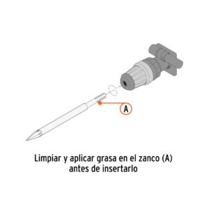 Cincel hueco para acanalado SDS max 7/8 x 16 Truper 101239