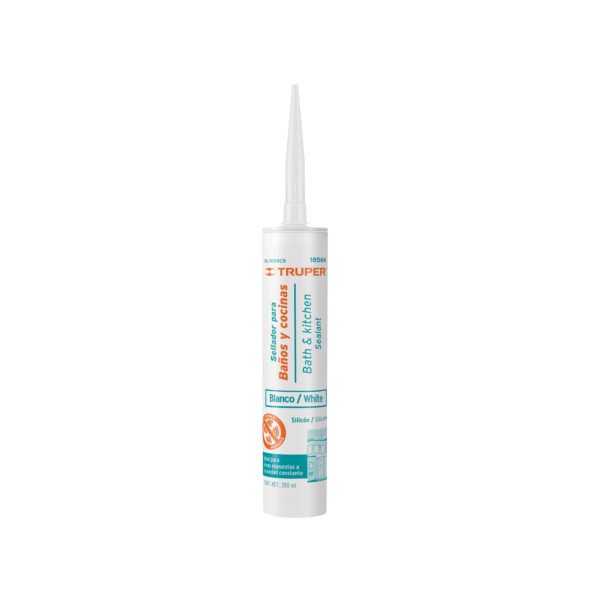 Sellador blanco para baños y cocinas 280 ml Truper 18566