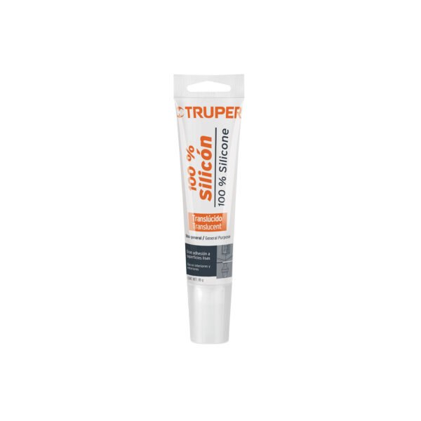 Sellador transparente 100% silicón de 85 g Truper 17562
