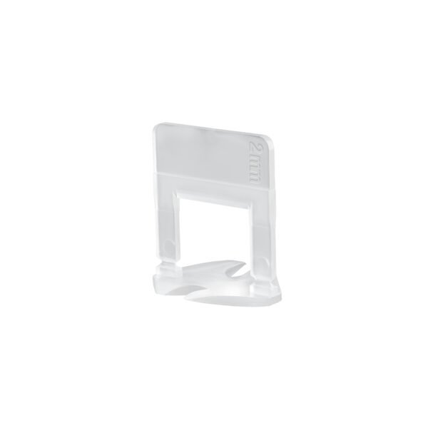 Bolsa c/100 anclas curvas de 2mm para nivelación de azulejos 102408