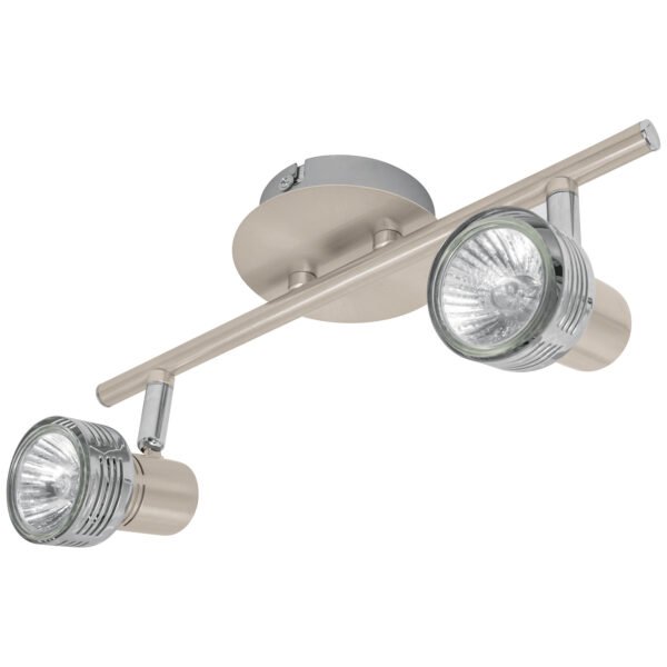 Luminario de sobreponer con 2 spots base GU10 Volteck 48441