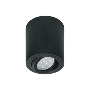 Luminario de sobreponer con spot dirigible redondo negro 49717