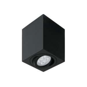 Luminario de sobreponer c/spot dirigible cuadrado negro 49719