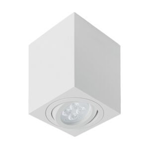 Luminario de sobreponer c/spot dirigible cuadrado blanco 49720