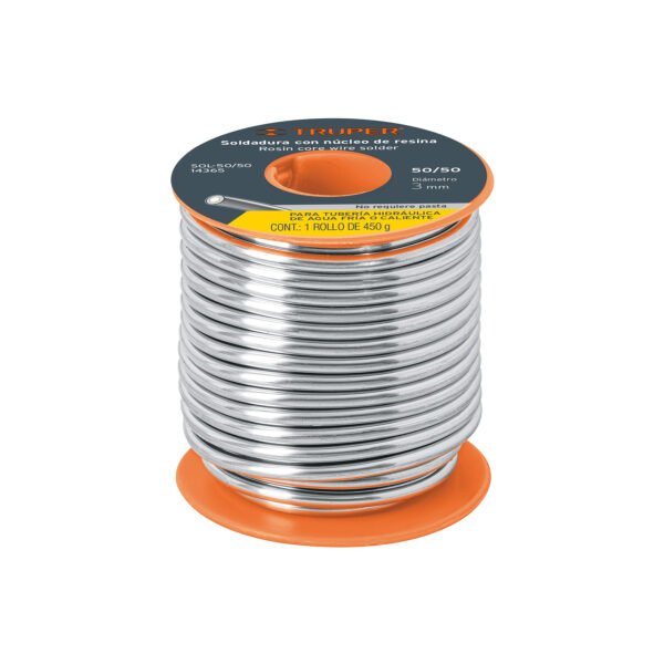 Soldadura con núcleo resina 50/50 tubería hidráulica 450 g 14365