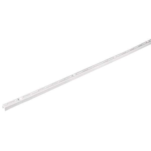 Cremallera sencilla blanca para ménsulas planas 2m Fiero 47712
