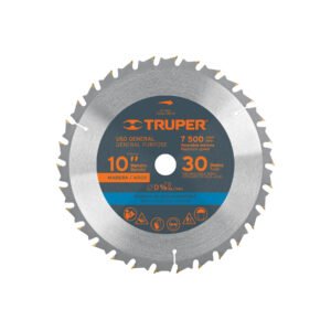 Disco sierra 10 para madera 30 dientes centro 5/8 Truper 18304