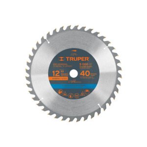 Disco sierra 12 para madera 40 dientes centro 1 Truper 18311