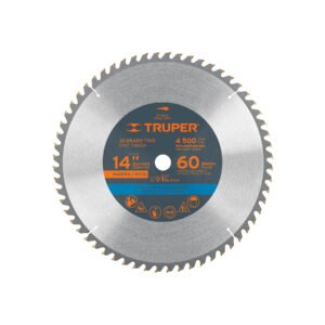 Disco sierra 14 para madera 60 dientes centro 1 Truper 18323