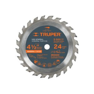 Disco sierra 4-1/2 para madera 24 dientes centro 3/8 100172