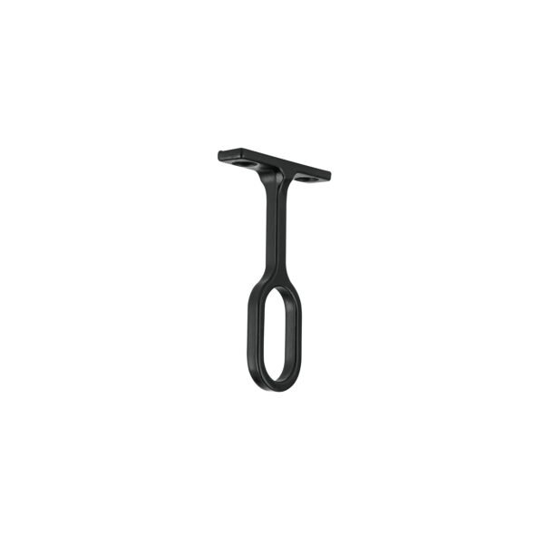 Soporte negro para tubo ovalado de closet HERMEX 46586