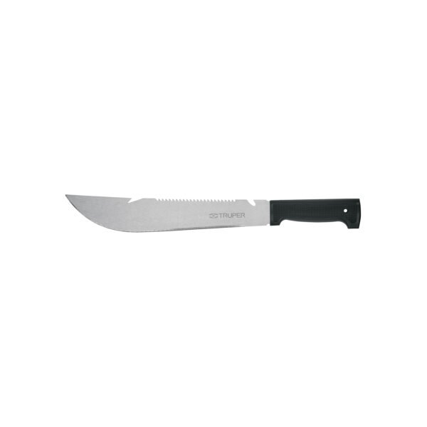Machete rambo 12 cacha inyectada negra con funda TRUPER 15870