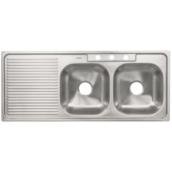 Tarja de empotrar 120 x 50 cm doble tina derecha FOSET 45061