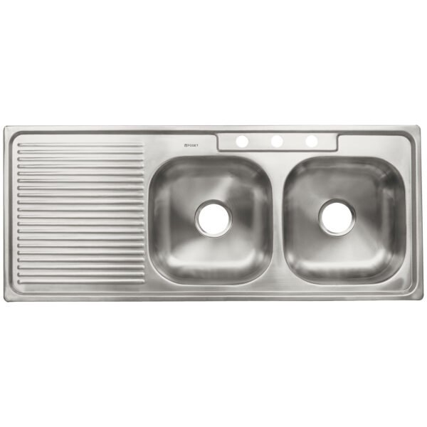 Tarja de empotrar 120x50cm doble tina derecha Foset Basic 47023